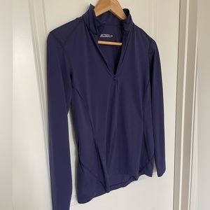 Thin material half zip